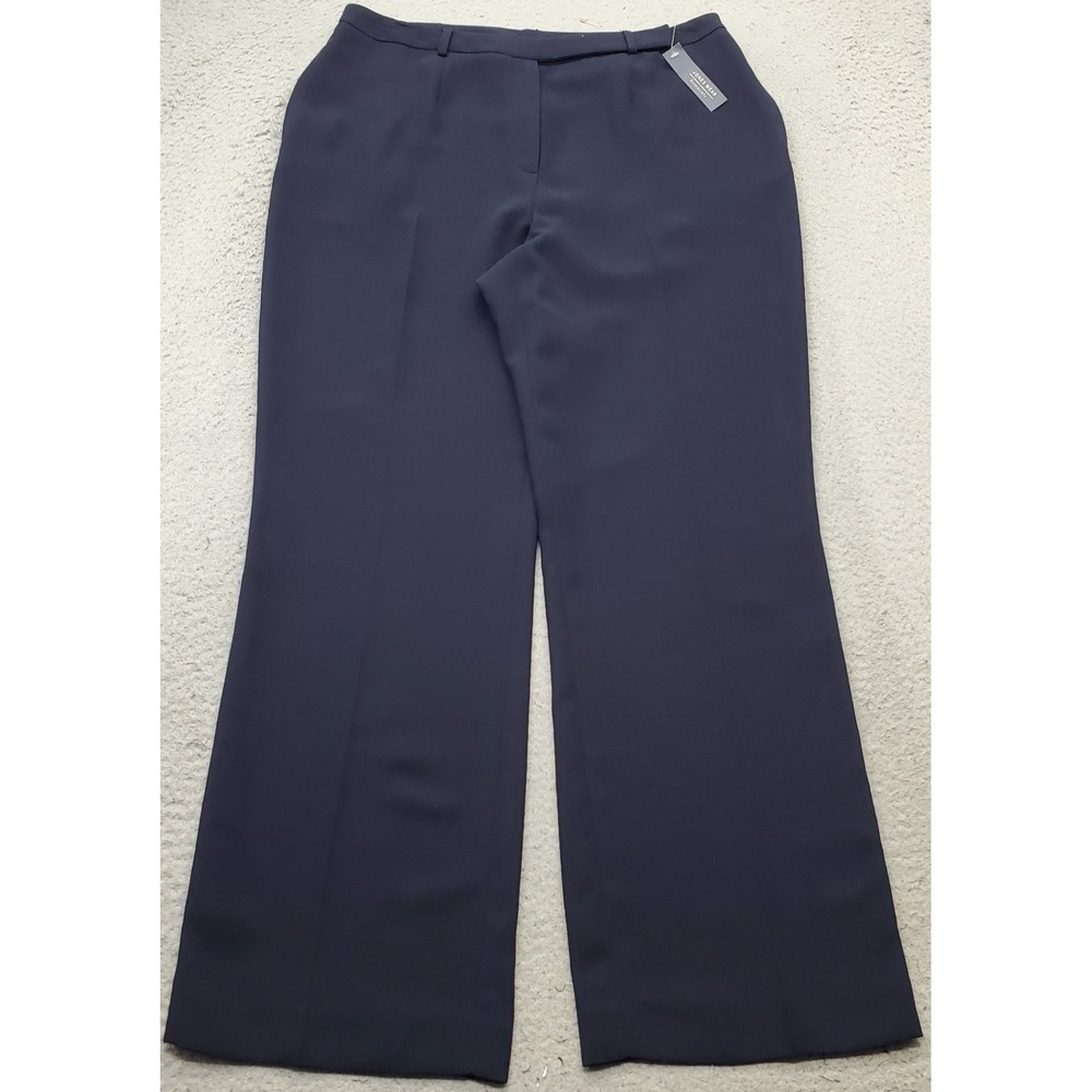Jones Wear Essentials Dress Pants Womens 14 Navy Wide Leg Career Office Wear